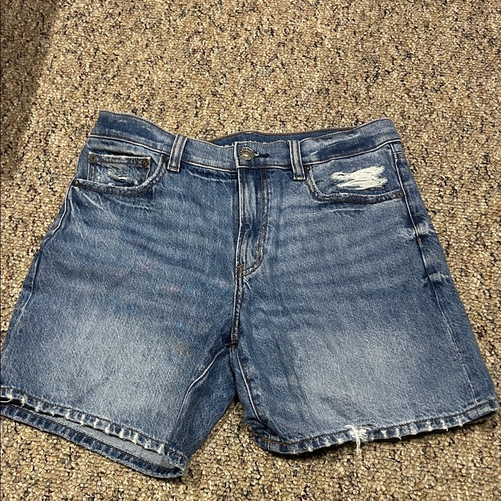 American Eagle Outfitters Distressed Blue Jean Shorts